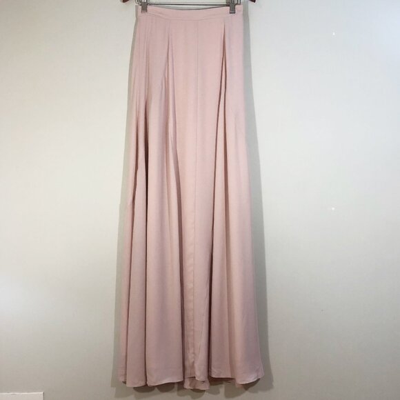 SHOW ME YOUR MUMU Princess Di Maxi Skirt Dusty Blush Crisp M - Picture 3 of 11